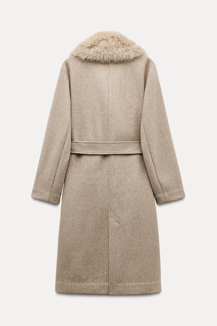 Elara Wool Fur Coat