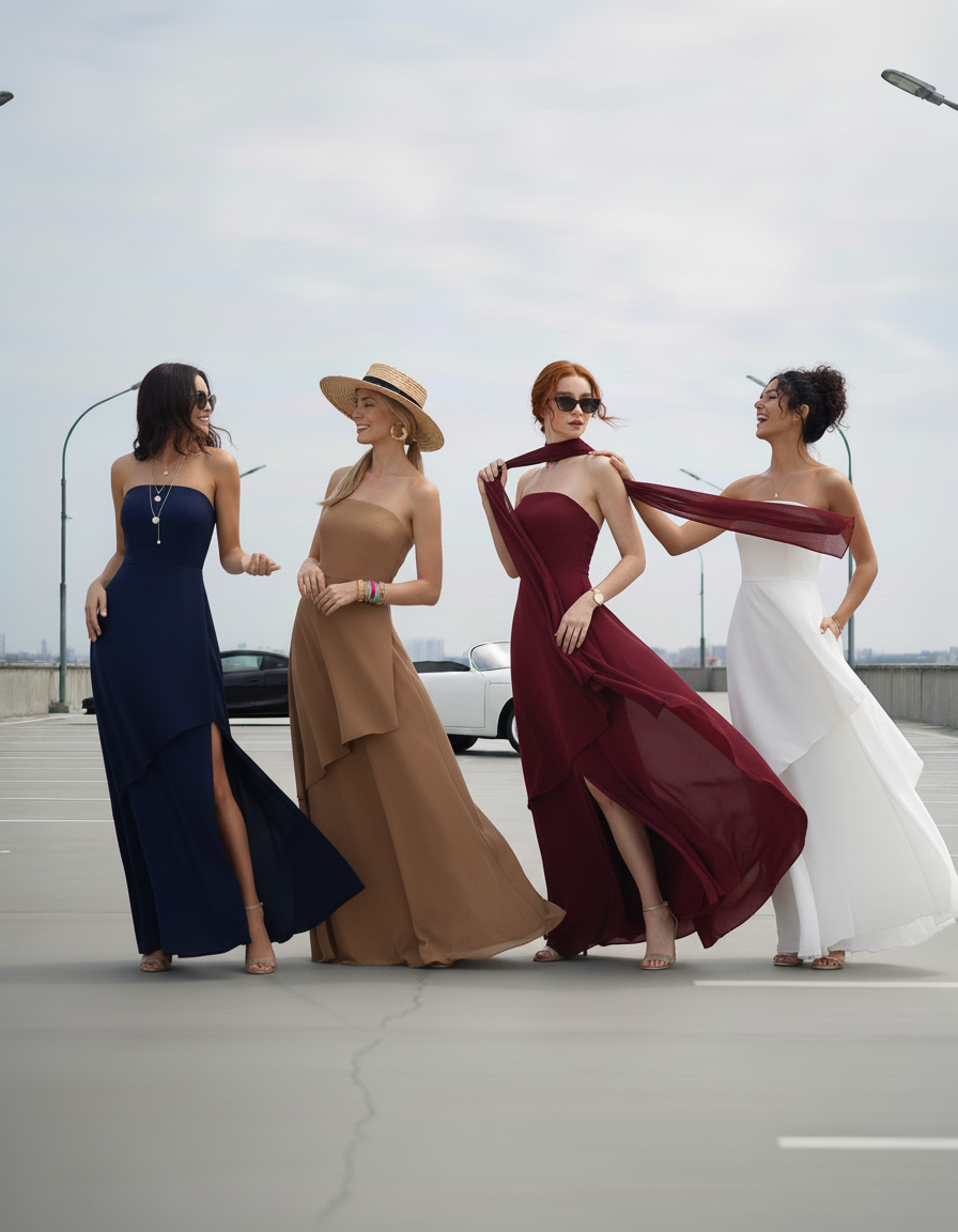 Asymmetric Overlay Dress