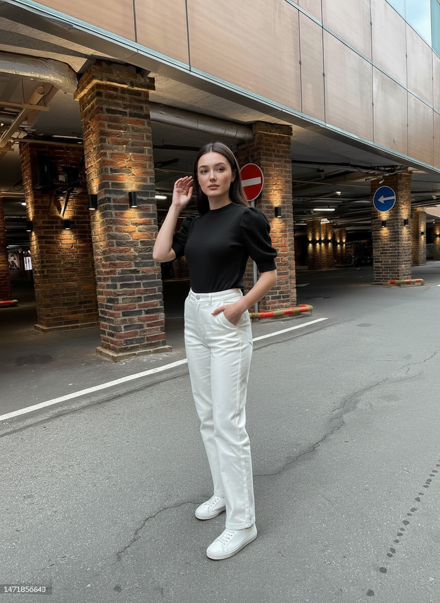 Puff Sleeve Knit Top