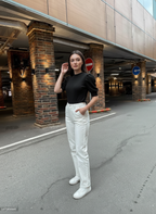 Puff Sleeve Knit Top