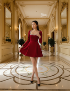 Embellished Neckline Dress