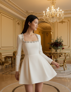 Embellished Neckline Dress