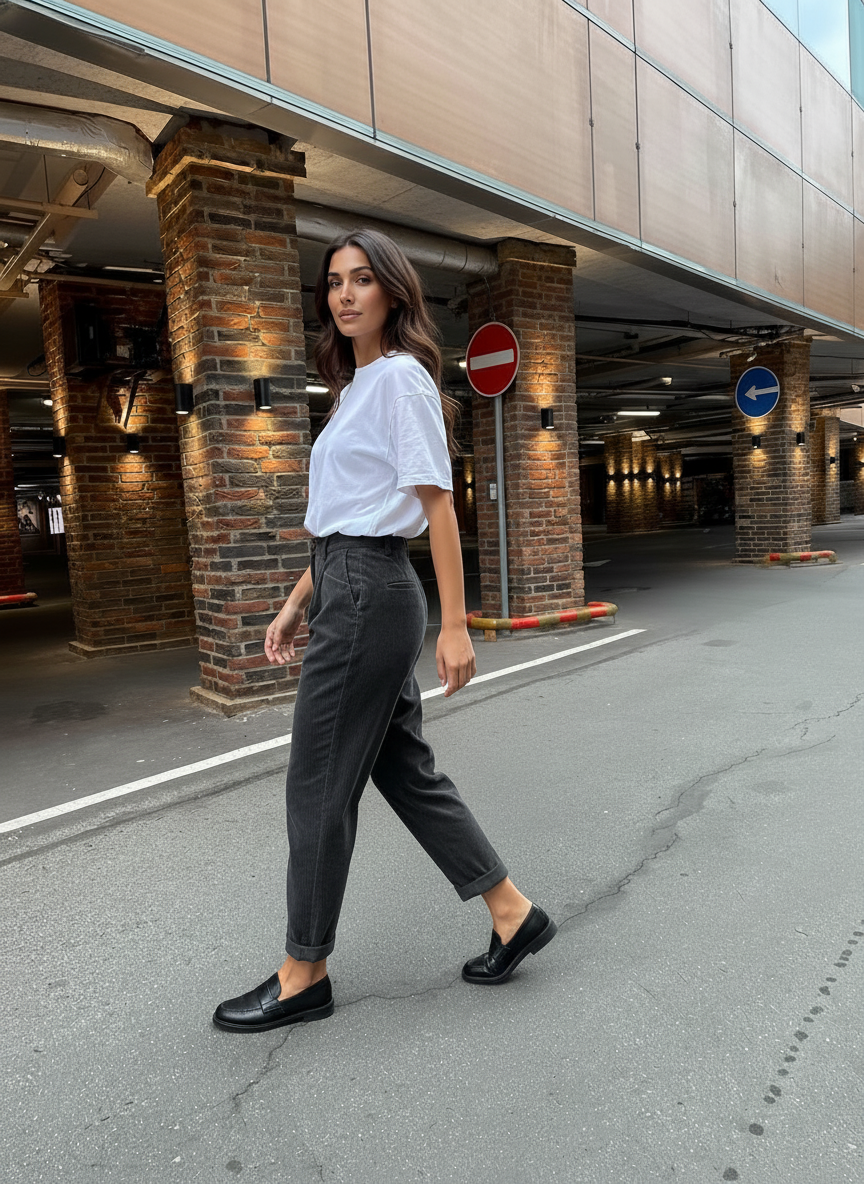 Corduroy Tapered Pants