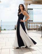 Two-Tone Spaghetti Strap Dress