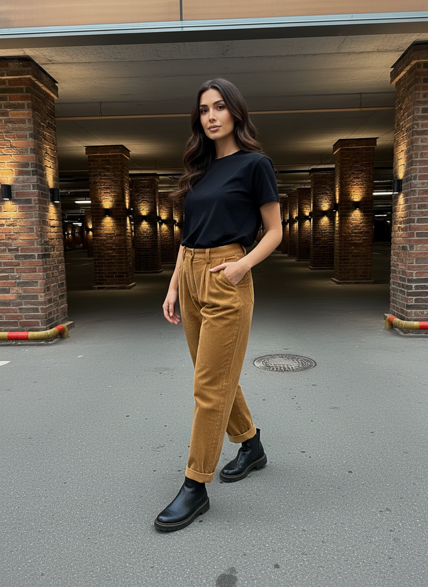 Corduroy Tapered Pants