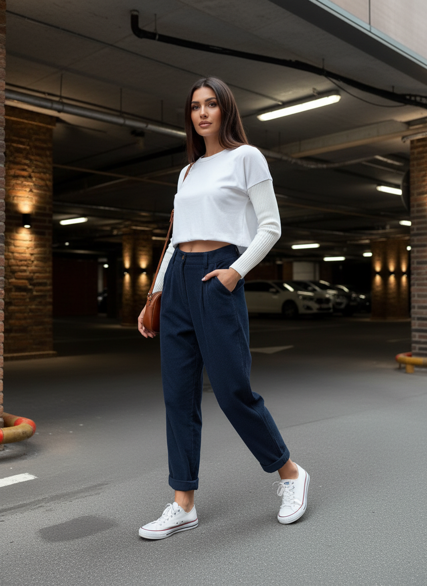 Corduroy Tapered Pants