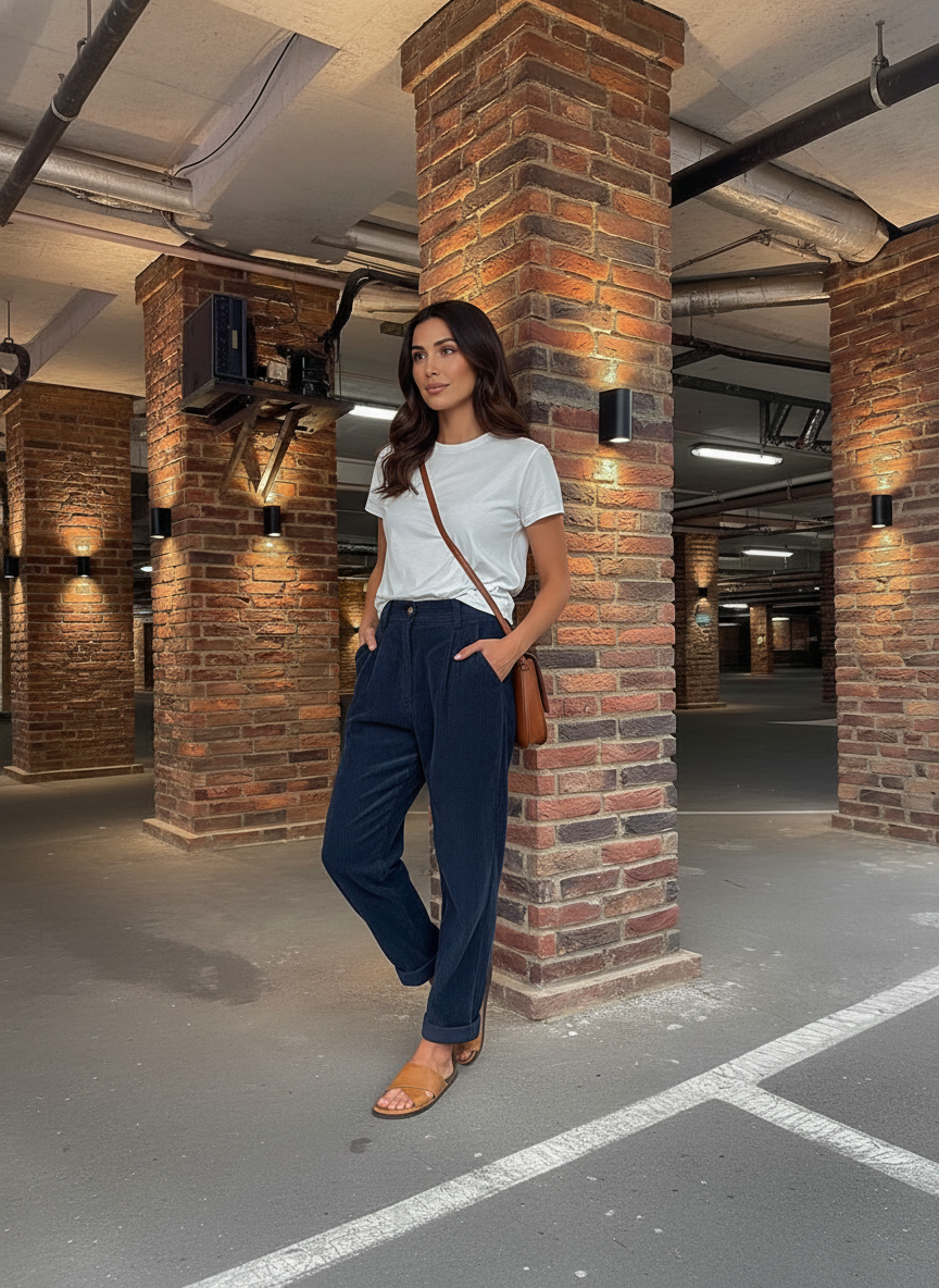 Corduroy Tapered Pants