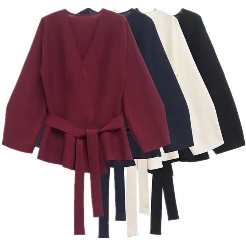 Belted Wrap Blouse