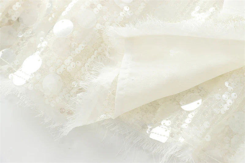 Luna Sequin Wrap Blouse