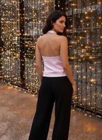 Cut-Out Tie Front Halter Top