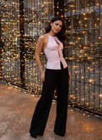 Cut-Out Tie Front Halter Top