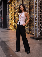 Cut-Out Tie Front Halter Top