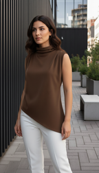 Asymmetric Shoulder Pad Top