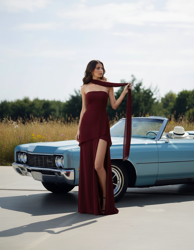 Asymmetric Overlay Dress