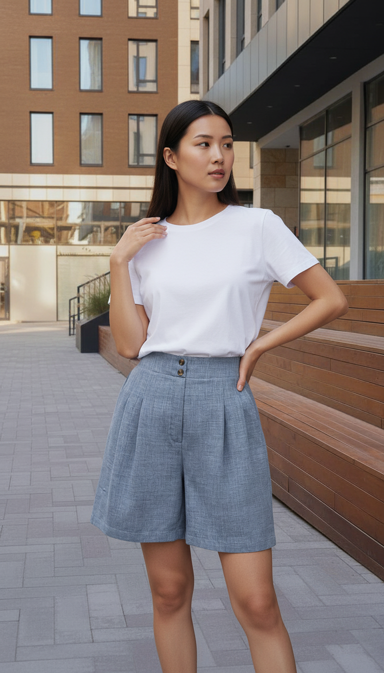 Tailored Linen Shorts