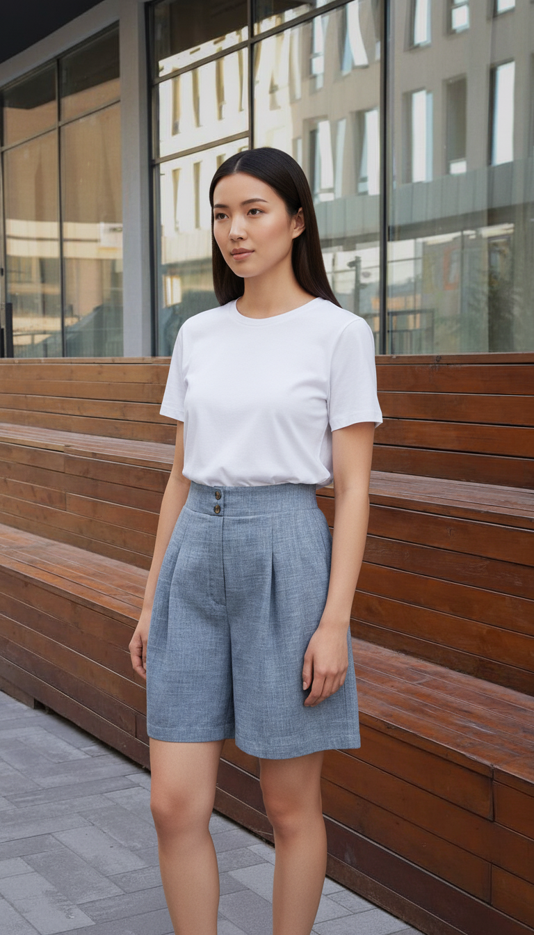 Tailored Linen Shorts