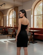 Embellished Black Mini Dress