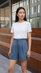 Tailored Linen Shorts