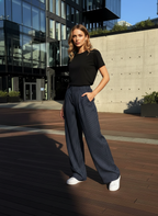 Pinstripe Wide Leg Pants