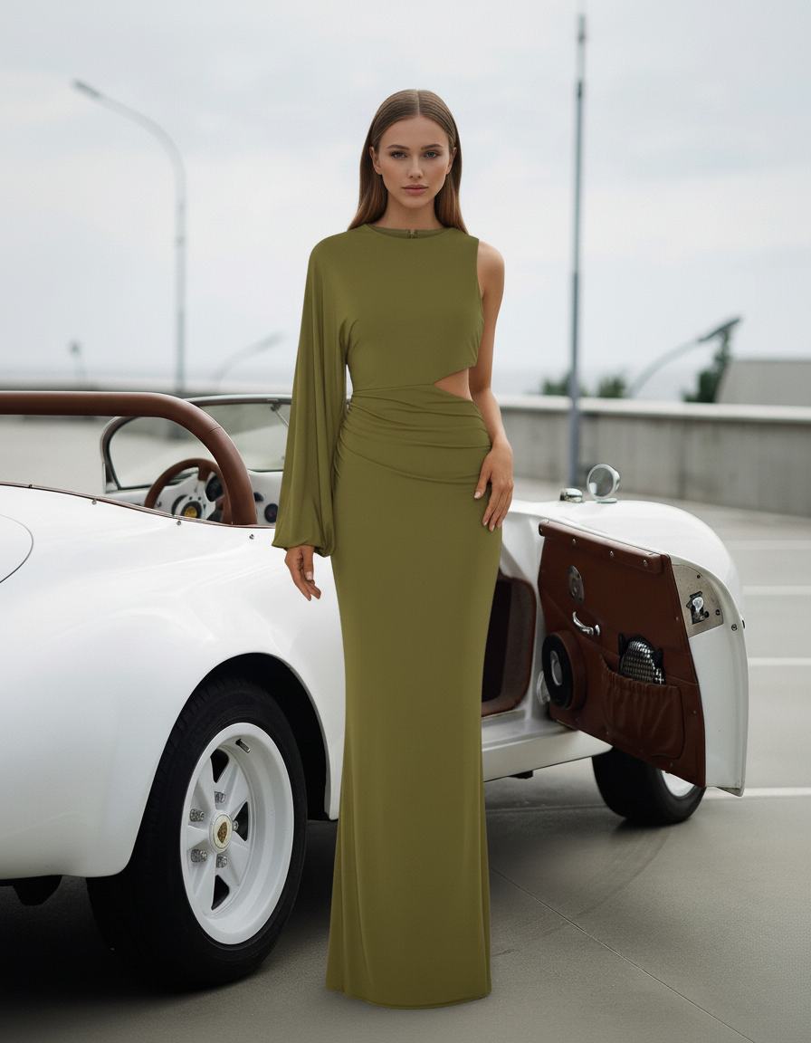 One-Shoulder Maxi Dress