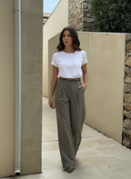 Pleated Ankle Pants