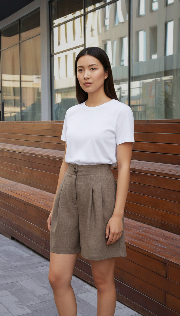 Tailored Linen Shorts