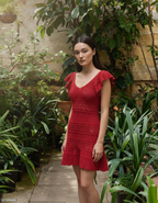 Red Crochet Dress
