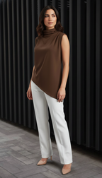 Asymmetric Shoulder Pad Top