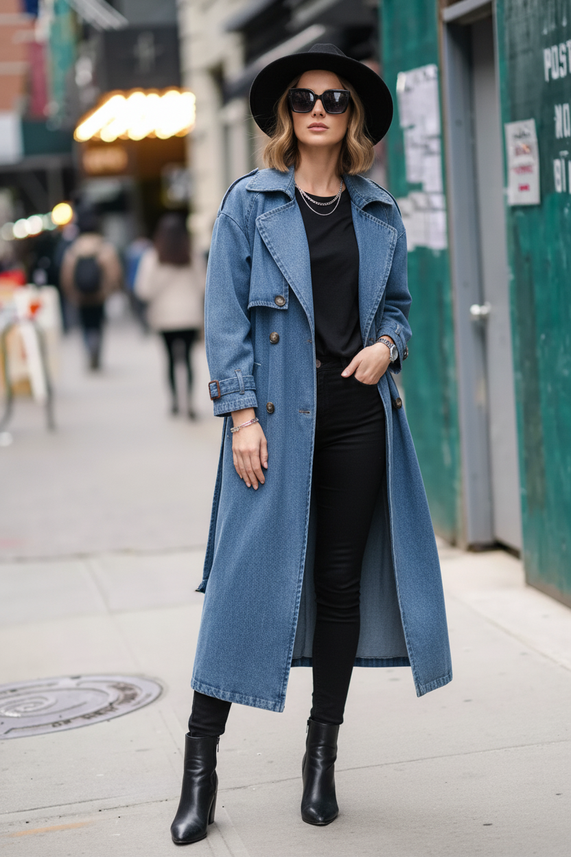 Nora Oversized Denim Coat