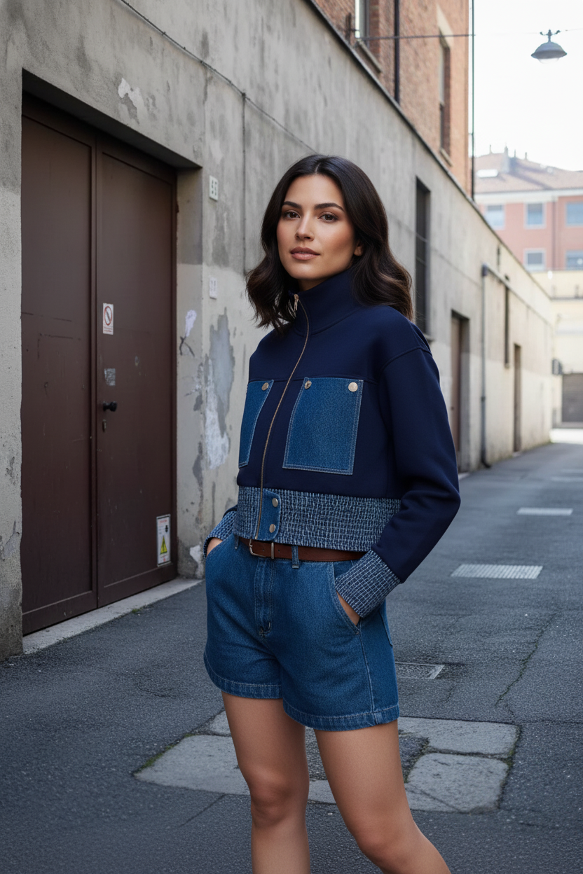 Noa Denim Zip Jacket