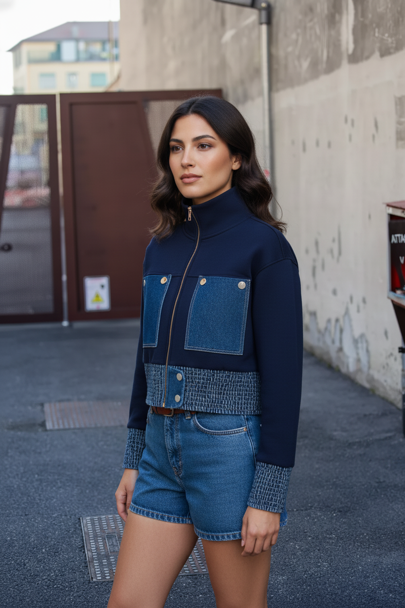 Noa Denim Zip Jacket