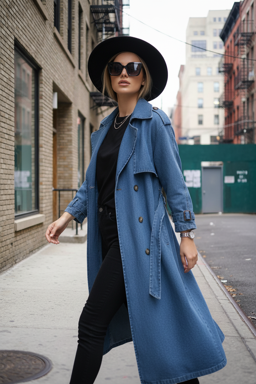 Nora Oversized Denim Coat