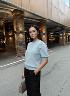 Puff Sleeve Knit Top