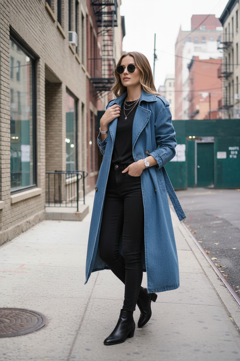 Nora Oversized Denim Coat