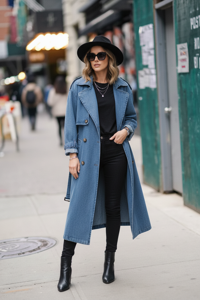 Nora Oversized Denim Coat