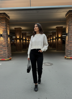 Textured Beige Knit Sweater