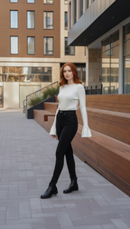 Ribbed Flare Sleeve Sweater