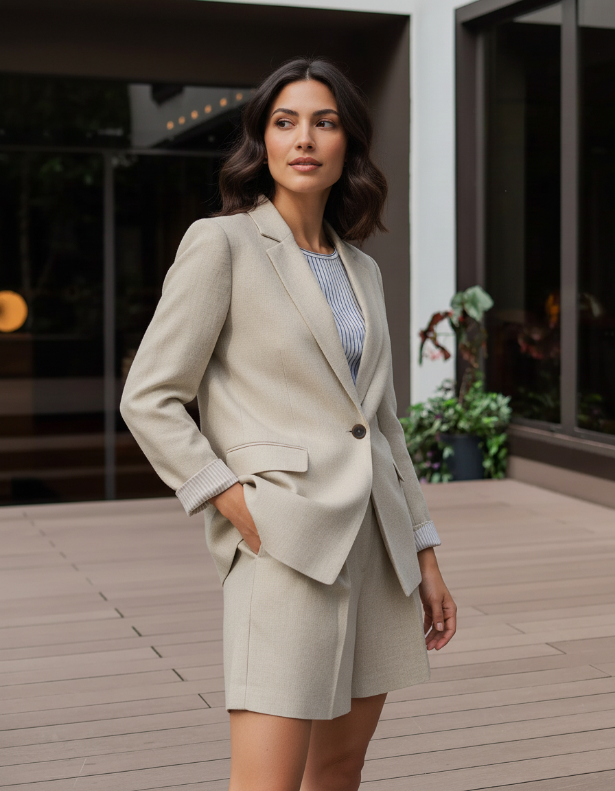 Ivory Oversized Blazer