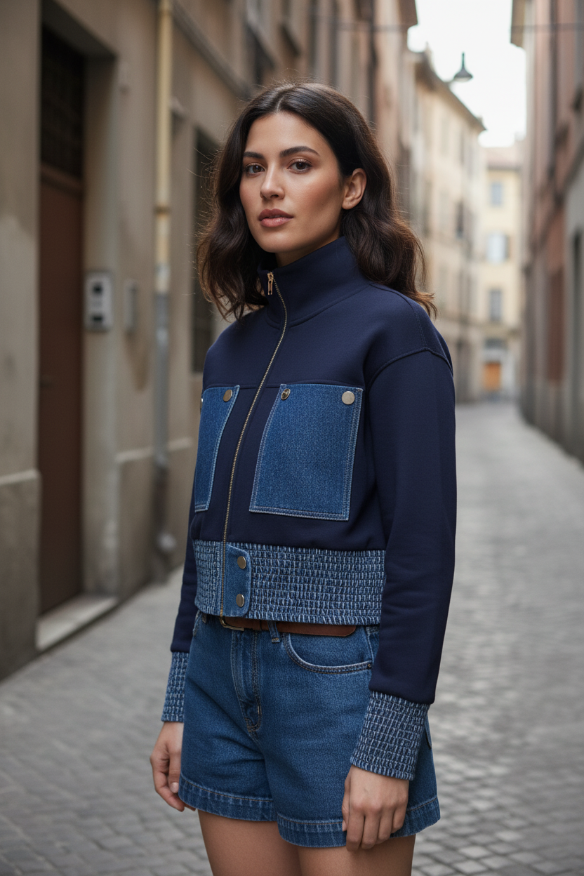 Noa Denim Zip Jacket