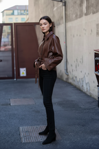 Celine Belted Leather Jacket