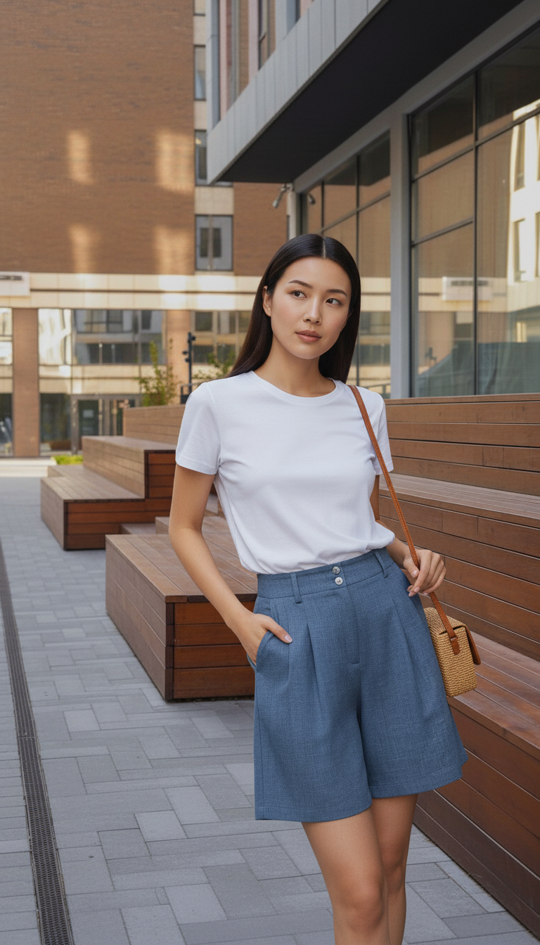 Tailored Linen Shorts